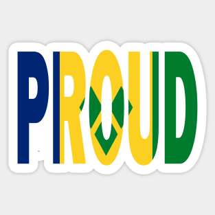 St Vincent Flag Designed in The Word Proud - Soca Mode Sticker